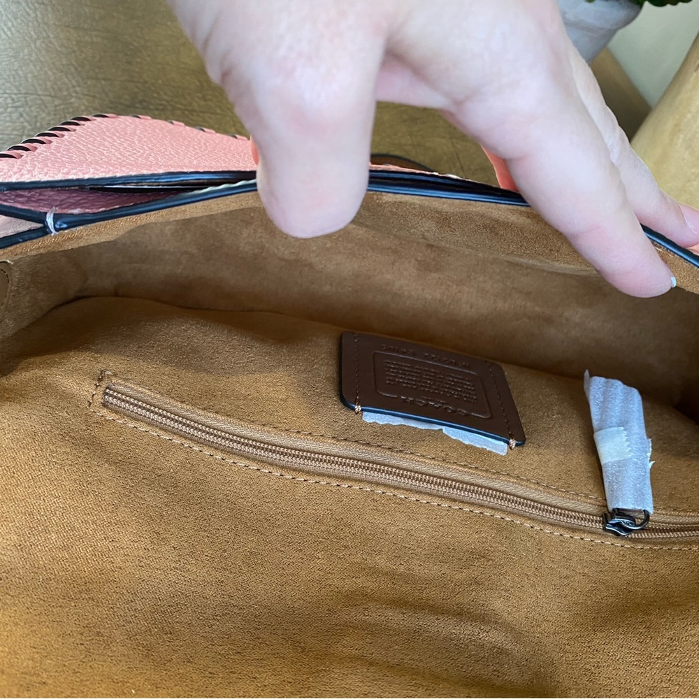 Coach Georgie Whipstitch Colorblock Leather Shoulder/Crossbody Bag - Picture 14 of 15